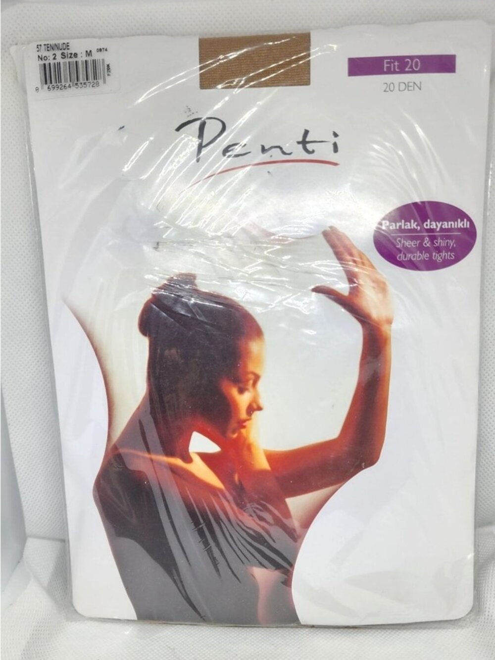 Rare Penti 20 Denier Nude #2 Medium Tights | Sheer Shiny Durable Hosiery 5728